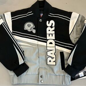 Licensed NFL youth/kids cotton twill Raiders jacket